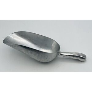 Vintage Bev Cast Aluminum Multi Purpose Scoop Made in Italy H on Handle 9.5"X 3"